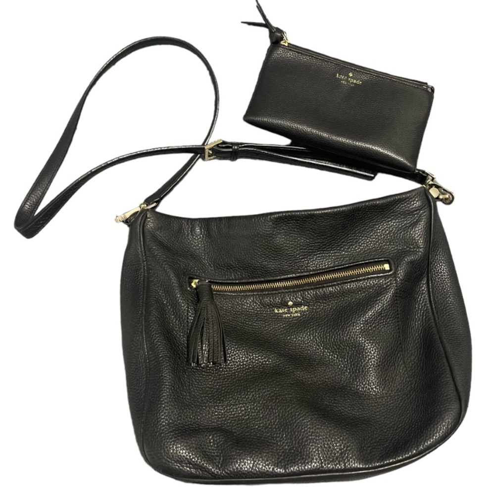 Kate Spade Vintage Tote Purse and Wallet Black Pebbled Leather